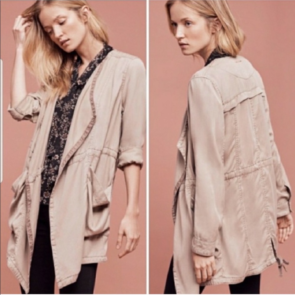 Anthropologie HEI HEI Morgan Draped Trench Coat